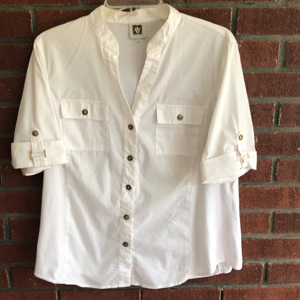 Anne Klein button down blouse-Large size